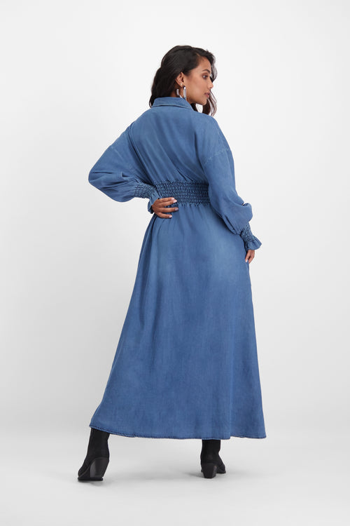 Estelle Dress Long | Blue