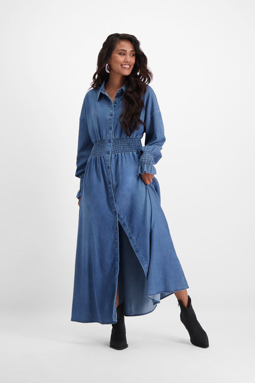 Estelle Dress Long | Blue