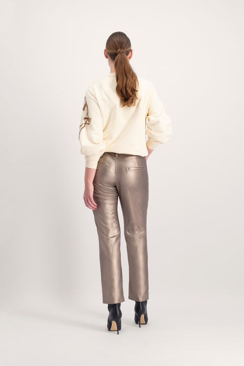 Bond Straight Leather | Metallic