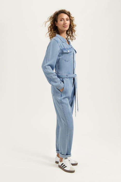 Dani Jumpsuit | Light Blue Tencel