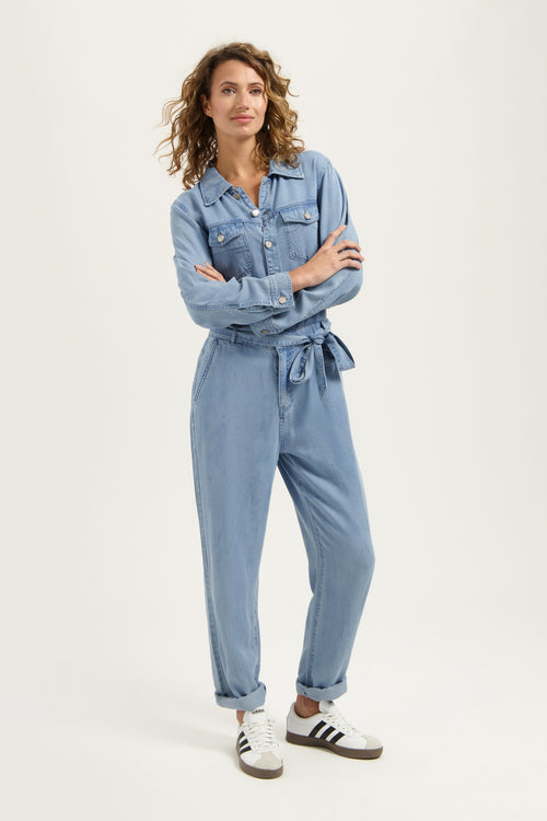 Dani Jumpsuit | Light Blue Tencel